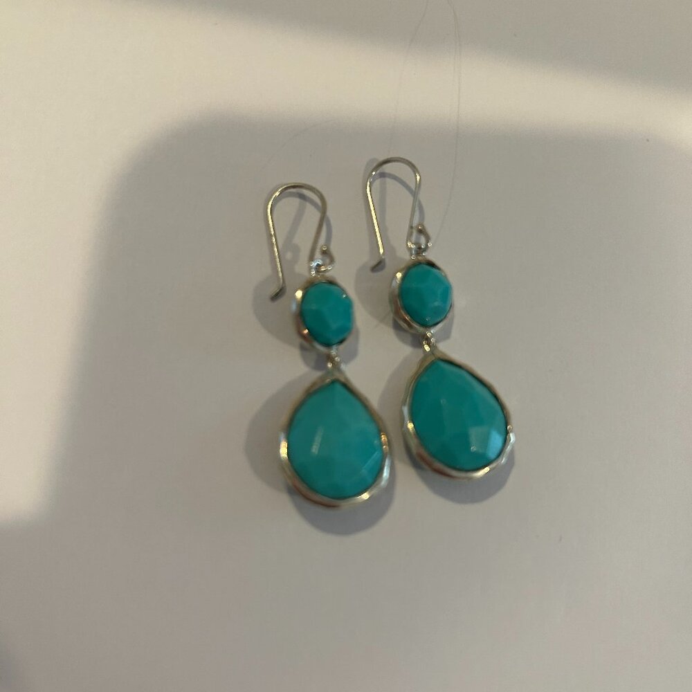 IPPOLITA Rock Candy Turquoise Double Drop Earrings, Sterling Silver Earrings